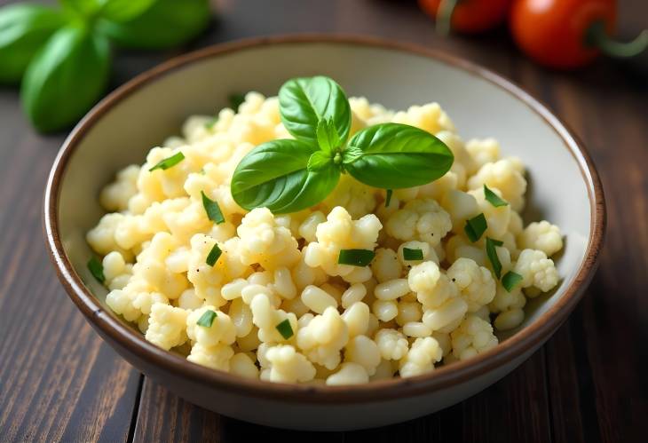 Cauliflower Rice with Basil A Nutritious Bowl